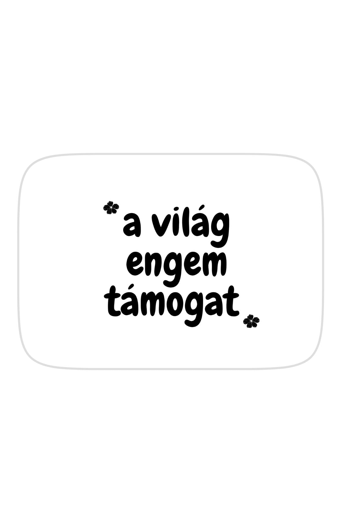 A világ engem támogat téglalap alakú hűtőmágnes